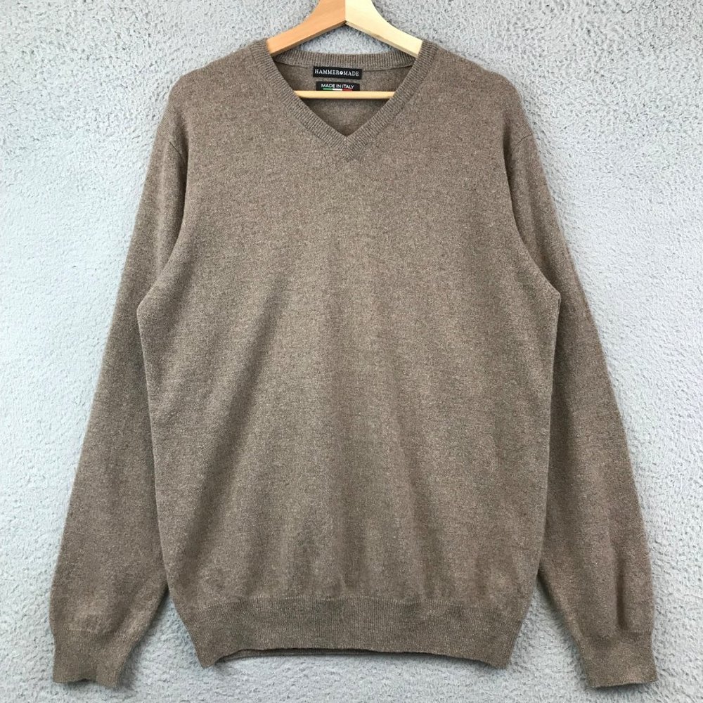 Hammer Made Sweater Adult Large Wool Cashmere Blend‎ V Neck
